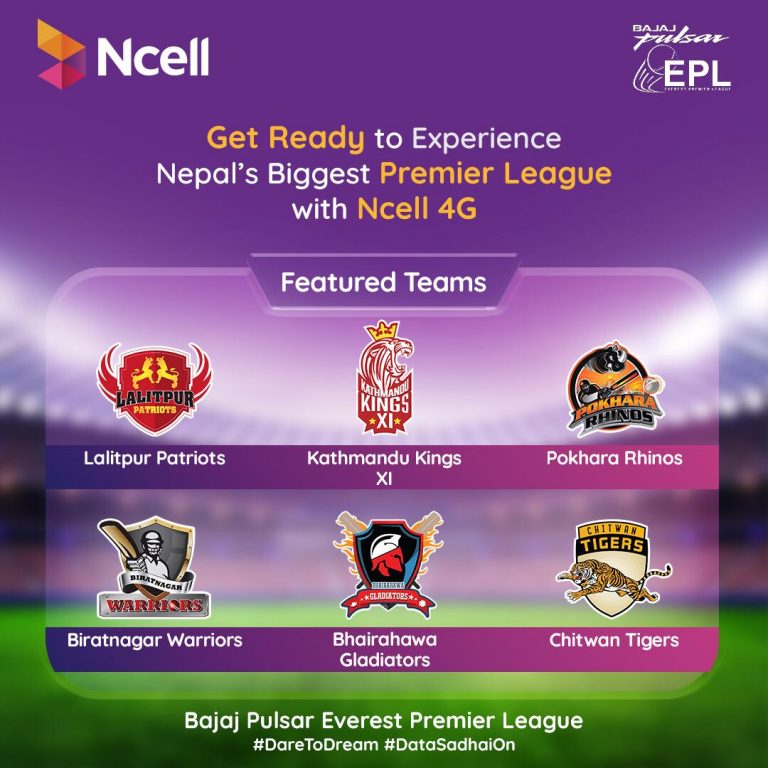 Everest Premier league EPL connected by Ncell 4G