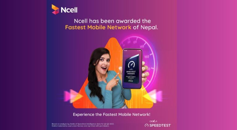 Ncell Fast Mobile network of Nepal Ookla Speed test