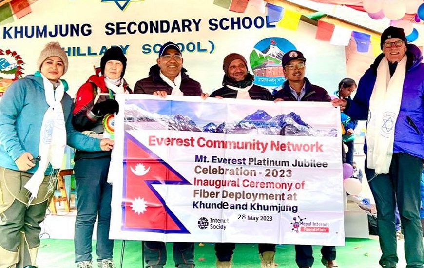 सोलुखम्बुको खुन्दे र खमजुङमा फाइबर इन्टरनेट