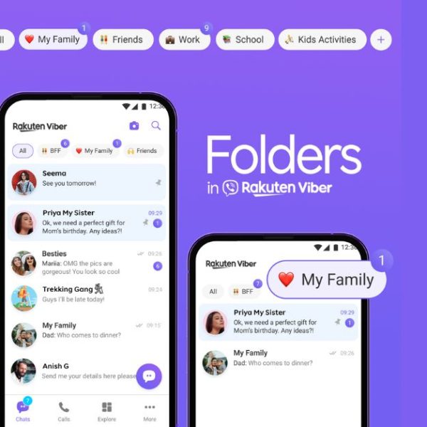 भाइबर च्याट फोल्डर्स